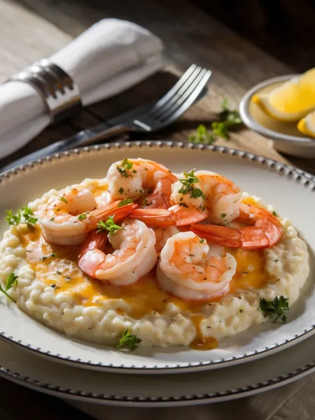 Southern-style shrimp and grits dish