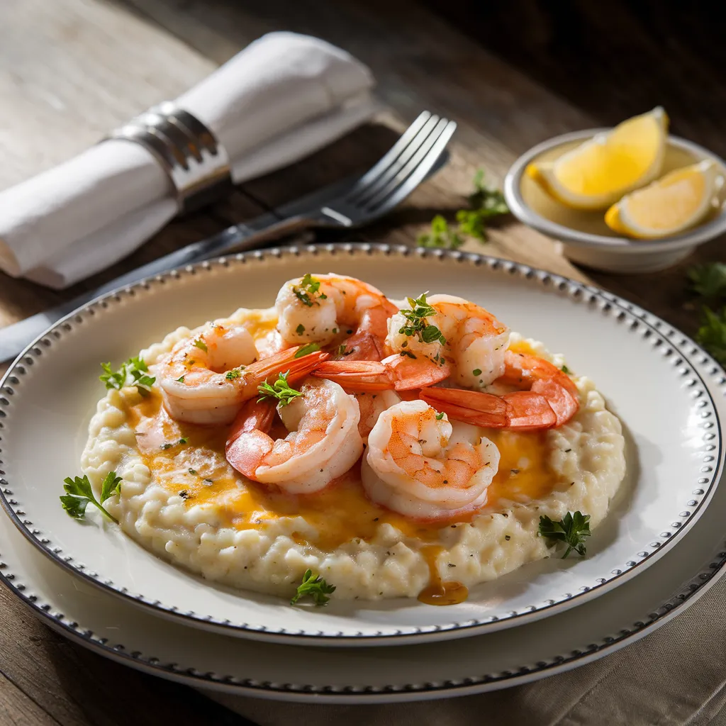 Southern-style shrimp and grits dish