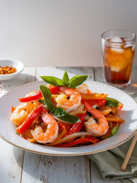 Spicy Thai Basil Shrimp Stir-Fry