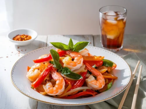 Spicy Thai Basil Shrimp Stir-Fry