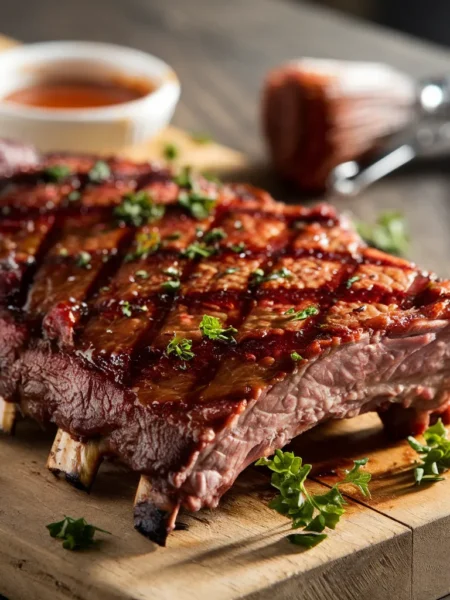 Succulent beef back ribs, grilled to perfection with a caramelized BBQ glaze.