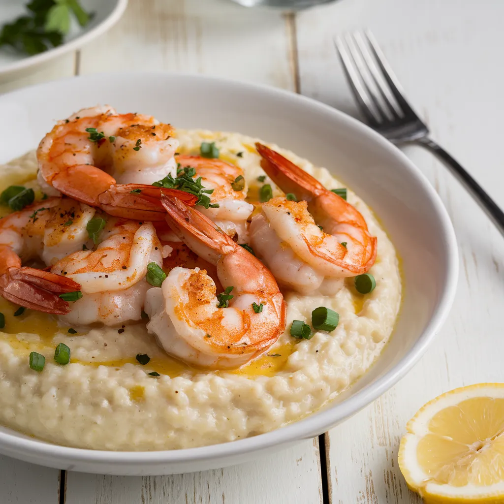 a classic New Orleans Shrimp and Grits dish