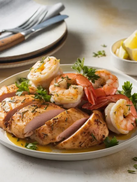 Easy Chicken and Shrimp Recipe, styled and presented to highlight its vibrant, appetizing features