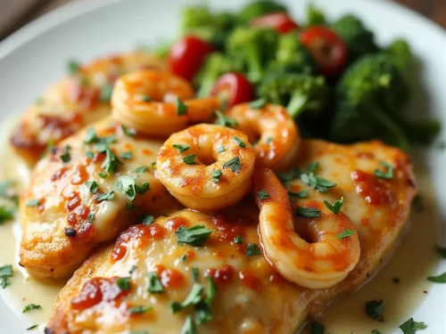 Creamy Garlic Chicken and Shrimp Recipe – A One-Pan Delight!